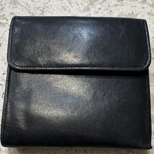 Black Leather Wallet Les Onyx